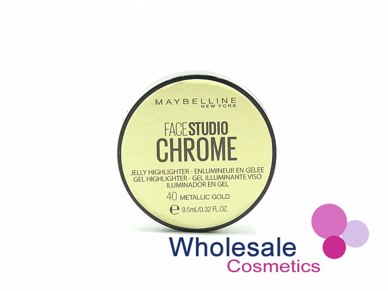 6 x Maybelline Face Studio Chrome Jellly Highlighter - 40 METALLIC GOLD